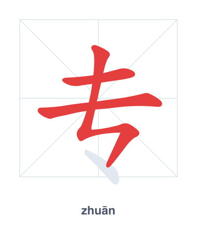 Strichfolge-Übung für 专 - zhuān