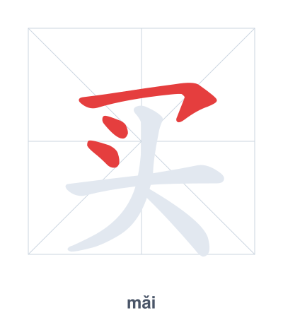 Pratica dell'ordine dei tratti per 买 - mǎi