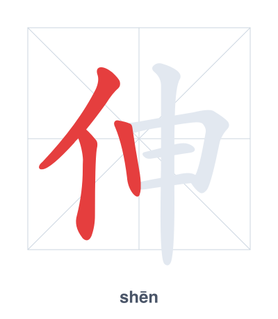 伸(shēn) 획순 연습
