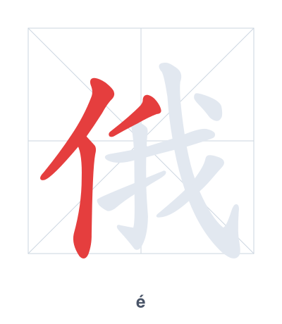 俄(é) 획순 연습