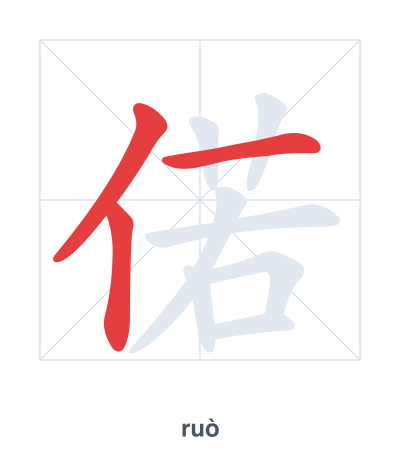 偌（ruò）の筆順練習
