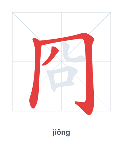 冏 (jiǒng) vuruş sırası pratiği