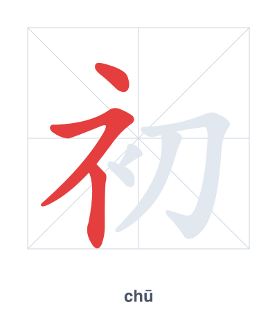 初（chū）の筆順練習