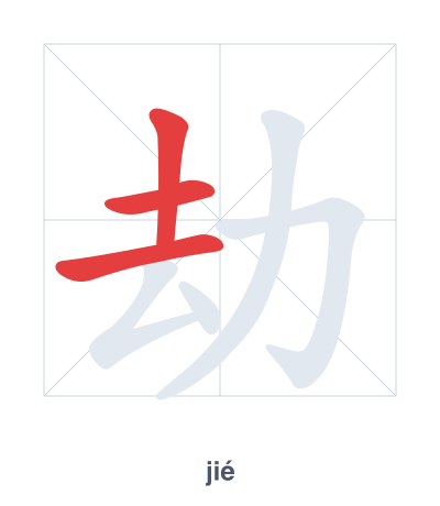 Pratica dell'ordine dei tratti per 劫 - jié