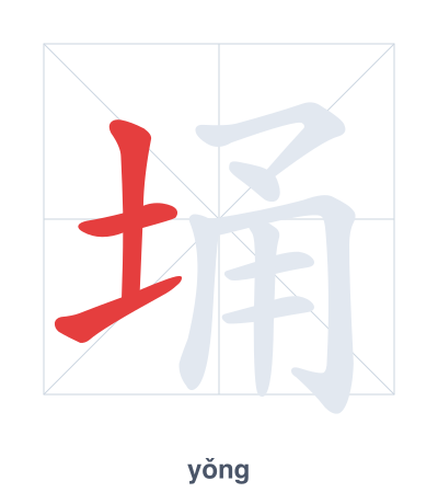 埇 (yǒng) vuruş sırası pratiği