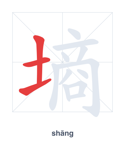 Pratica dell'ordine dei tratti per 墒 - shāng