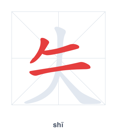 失（shī）の筆順練習