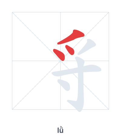 Pratique de l'ordre des traits pour 寽 - lǜ