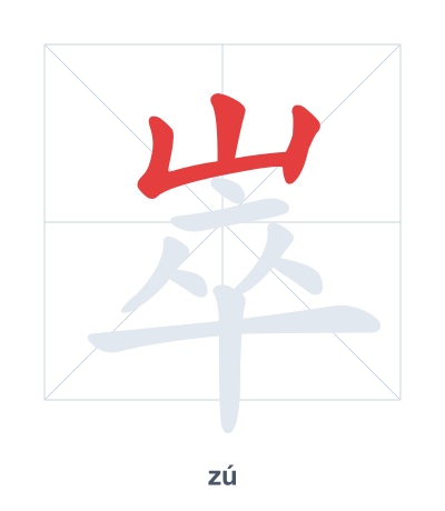 崒(zú) 획순 연습