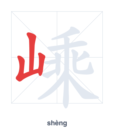 Pratica dell'ordine dei tratti per 嵊 - shèng