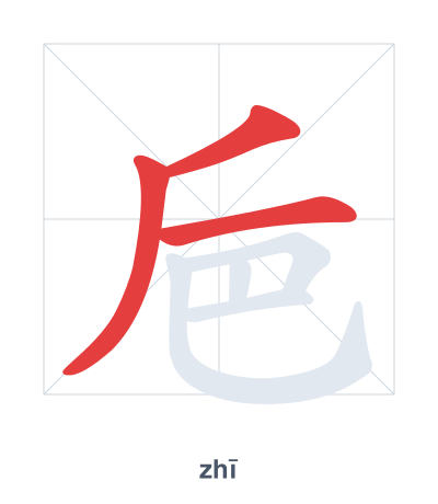 Pratica dell'ordine dei tratti per 巵 - zhī