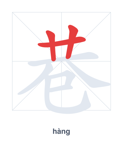 تدريب ترتيب الخطوط لـ 巷 - hàng/xiàng