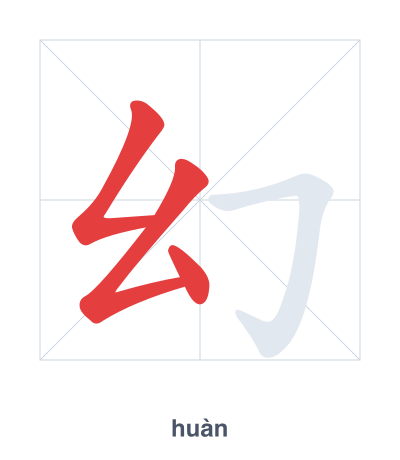 Pratica dell'ordine dei tratti per 幻 - huàn