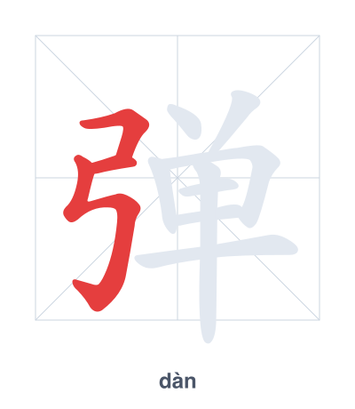 弹(dàn/tán) 획순 연습
