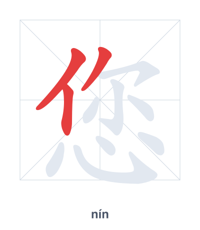 您(nín) 획순 연습