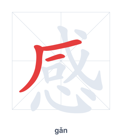 感 (gǎn) vuruş sırası pratiği