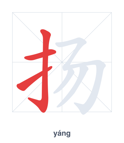 扬(yáng) 획순 연습