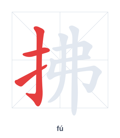 拂(fú) 획순 연습