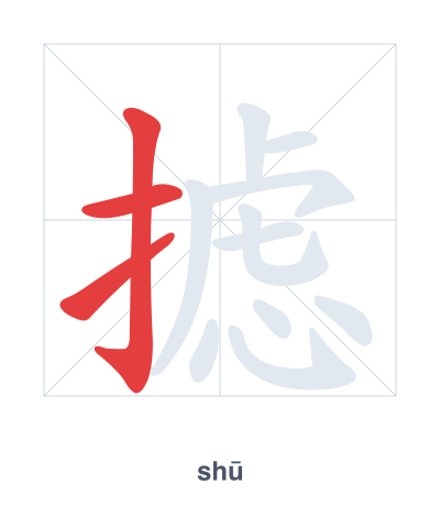 Pratica dell'ordine dei tratti per 摅 - shū