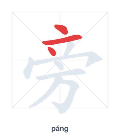 Pratica dell'ordine dei tratti per 旁 - páng