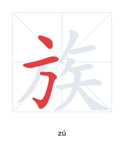 族(zú) 획순 연습