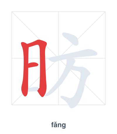 Pratique de l'ordre des traits pour 昉 - fǎng