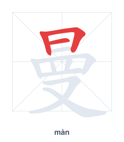 曼（màn）の筆順練習