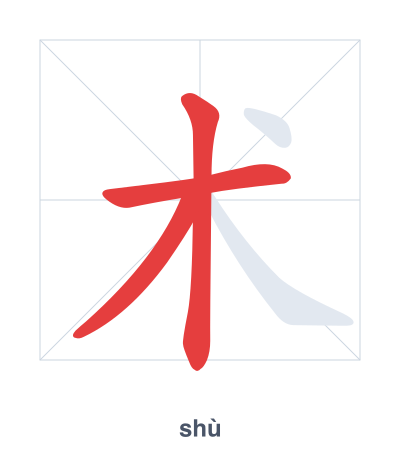 术(shù) 획순 연습