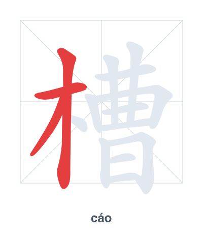 Pratica dell'ordine dei tratti per 槽 - cáo