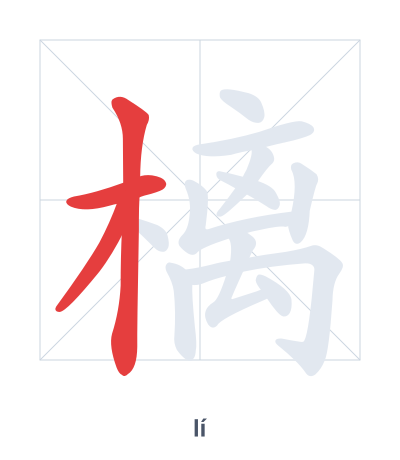 Pratica dell'ordine dei tratti per 樆 - lí