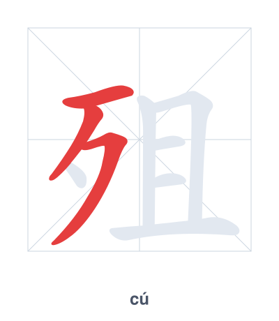 殂(cú) 획순 연습