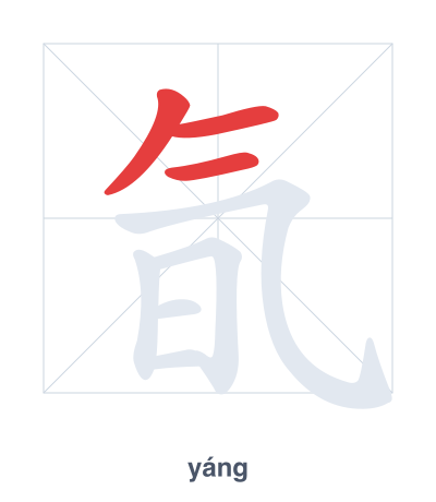 氜(yáng) 획순 연습
