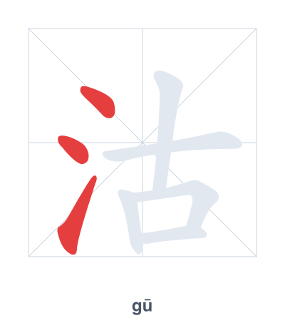 沽(gū) 획순 연습