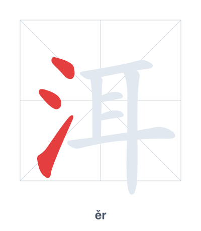 洱(ěr) 획순 연습