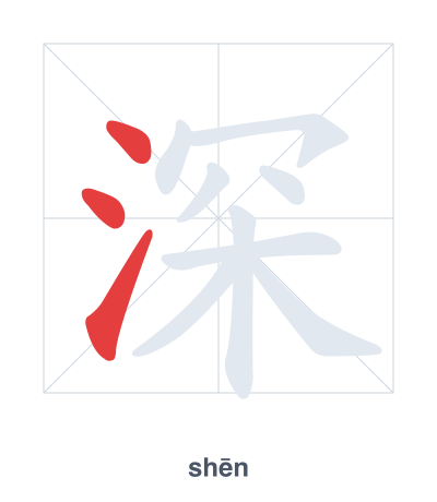 深(shēn) 획순 연습