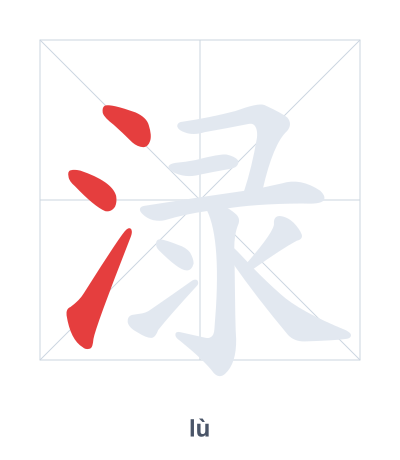渌(lù) 획순 연습
