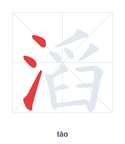 Pratique de l'ordre des traits pour 滔 - tāo