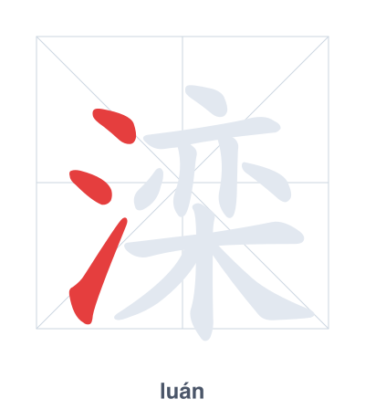 Pratica dell'ordine dei tratti per 滦 - luán