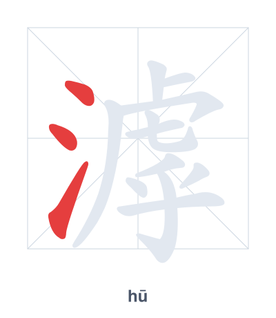 Pratica dell'ordine dei tratti per 滹 - hū