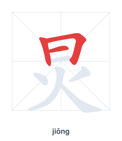 Pratica dell'ordine dei tratti per 炅 - jiǒng