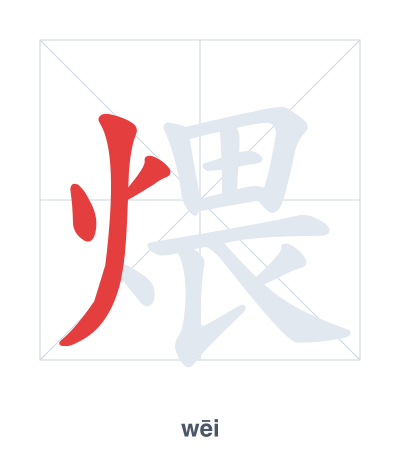 Pratica dell'ordine dei tratti per 煨 - wēi