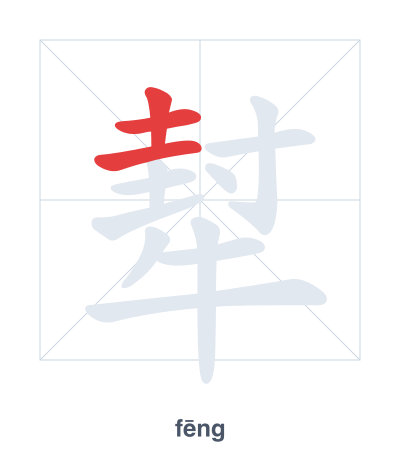 Практика порядка черт для 犎 - fēng