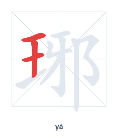 Pratica dell'ordine dei tratti per 琊 - yá