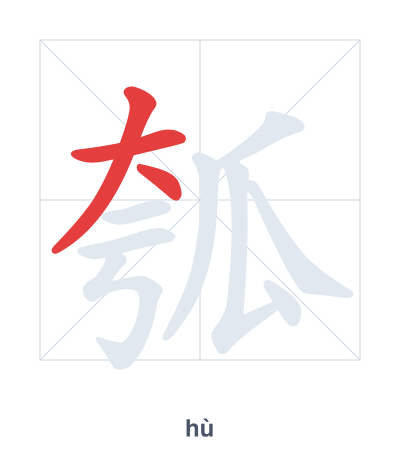 Pratica dell'ordine dei tratti per 瓠 - hù