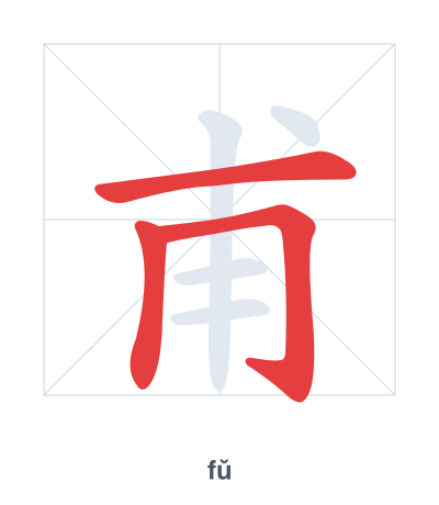 Pratica dell'ordine dei tratti per 甫 - fǔ