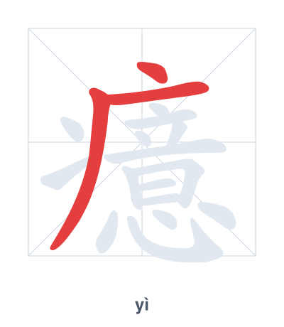 Pratica dell'ordine dei tratti per 癔 - yì