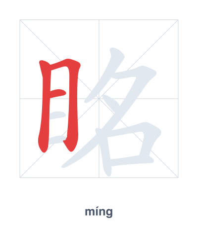 Mazoezi ya mpangilio wa mikunjo kwa 眳 - míng