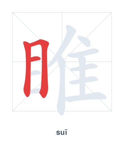 Pratica dell'ordine dei tratti per 睢 - suī
