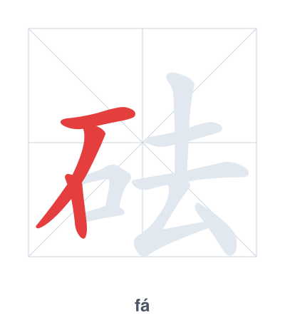 Pratica dell'ordine dei tratti per 砝 - fá