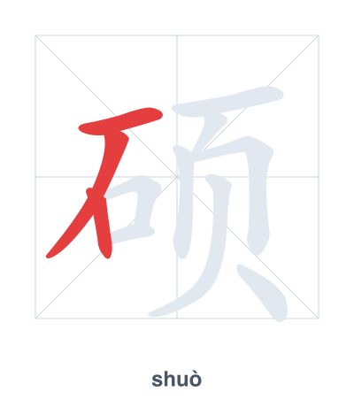 Pratica dell'ordine dei tratti per 硕 - shuò